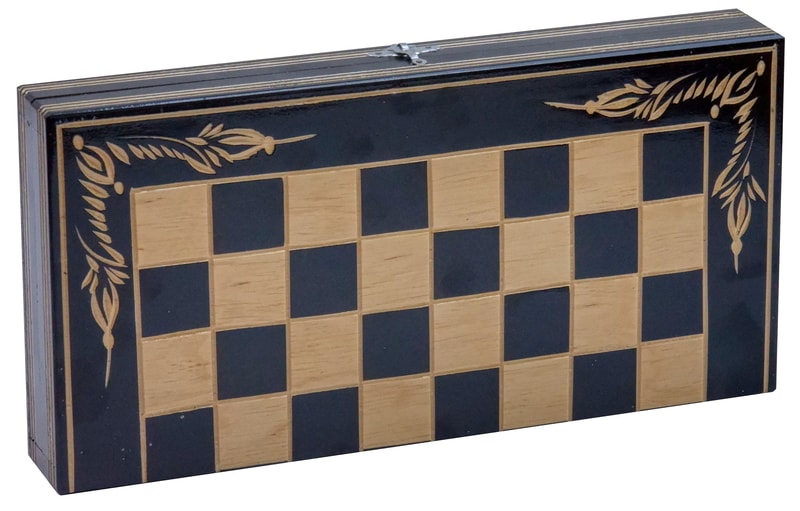 Joc de Șah și Table Marca din România ROmde™ din Lemn Natural de Fag Lucrat Autentic de Mână cu Unelte Tradiționale – Mai Multe Dimensiuni și Culori dintre Care Se Poate Alege - 32x32 cm, Negru cu Alb - Image 5