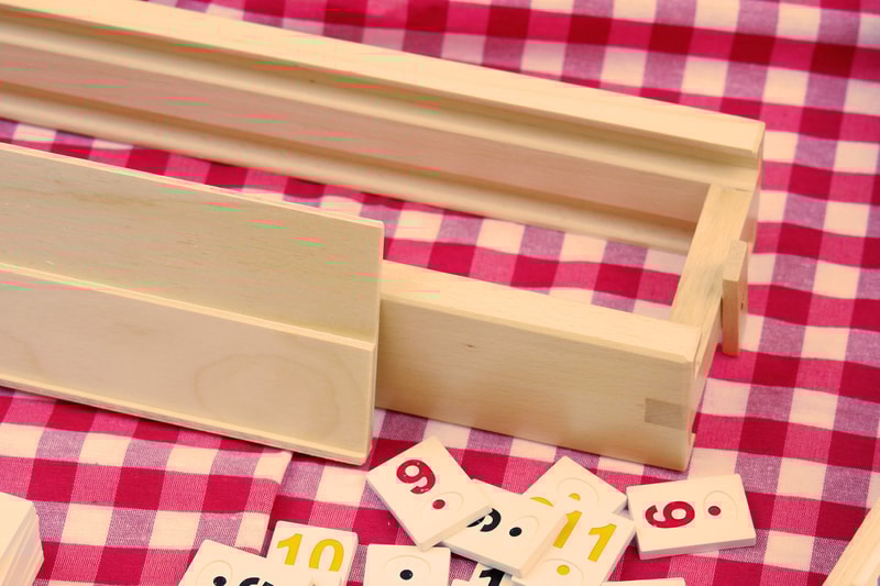 Joc Rummy (Remy, Remi) Originat 100% în România din Lemn Natural Lucrat cu Mâna, 35x11x6 cm - Image 4