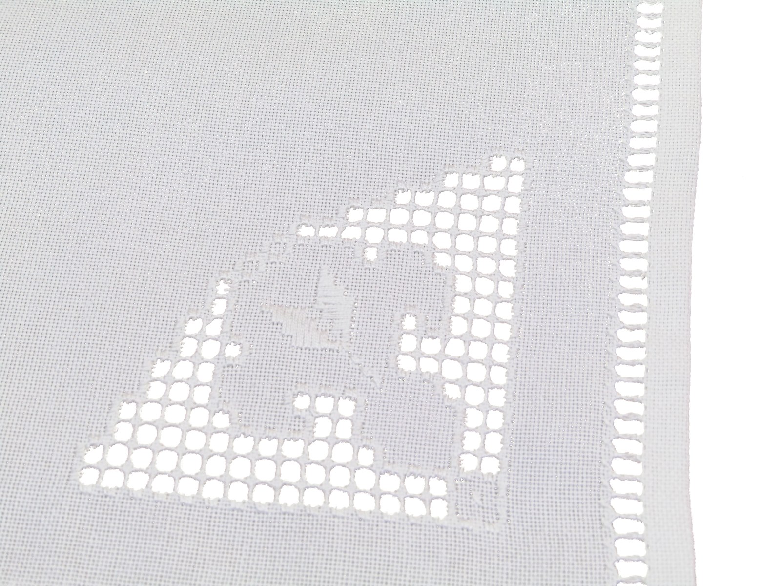 Șervet Tradițional din Bumbac, Lucrat Manual, 33x33 cm (Alb) - Image 2