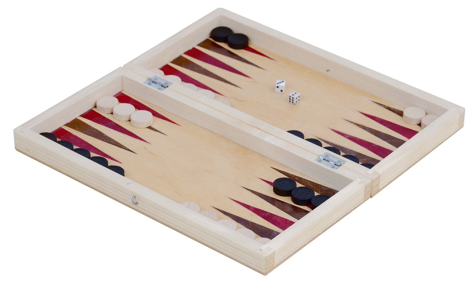 Set Joc de Moară și Table din Lemn Natural, Lucrat Manual, 26x26 cm