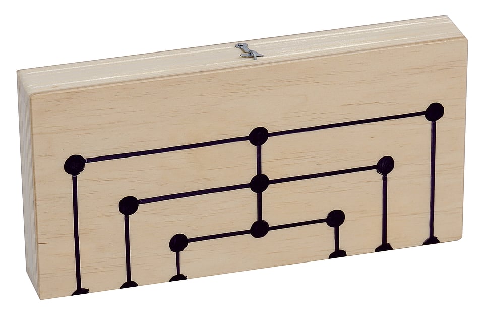 Set Joc de Moară și Table din Lemn Natural, Lucrat Manual, 26x26 cm