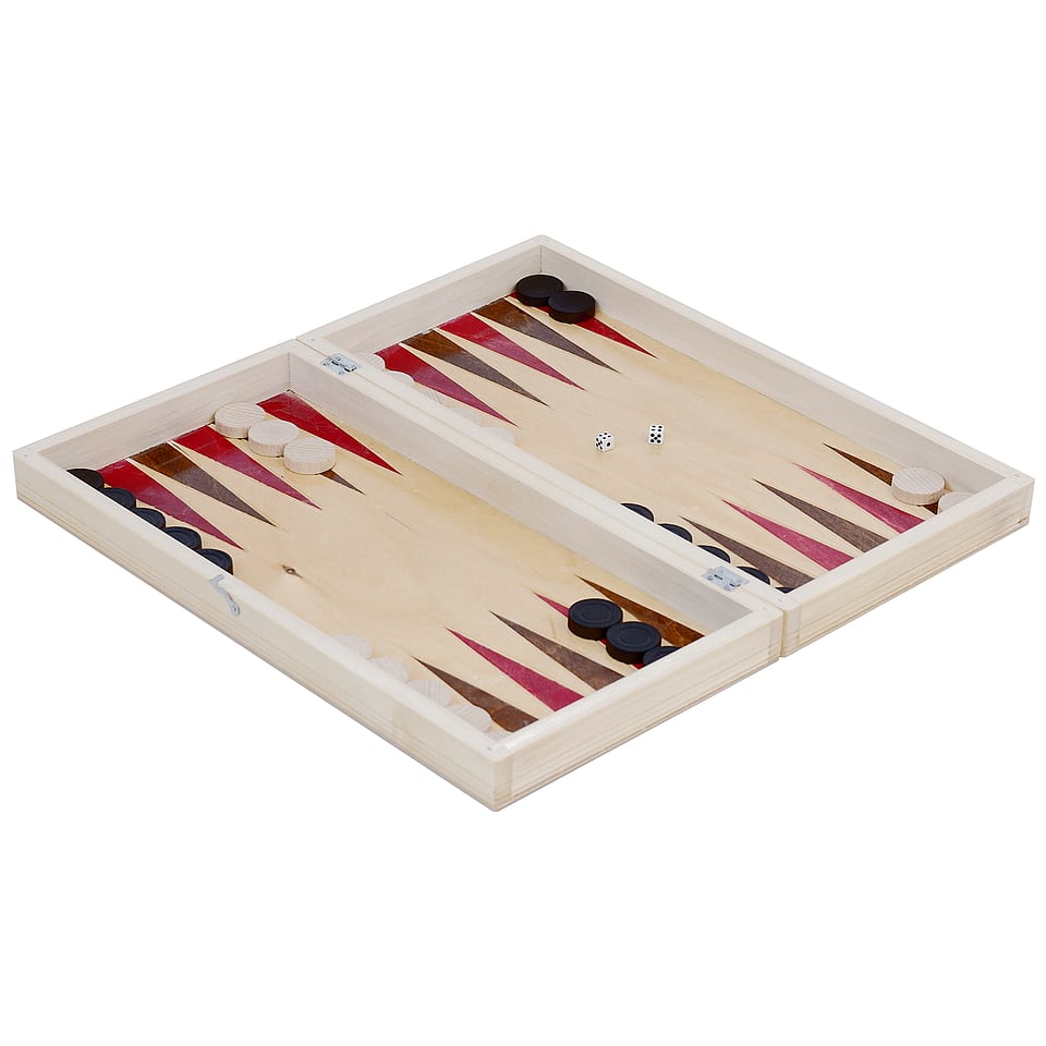 Set Joc de Moară și Table din Lemn Natural, Lucrat Manual, 38x38 cm