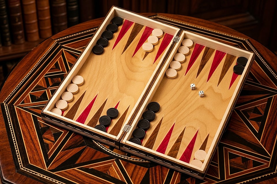 Set Șah și Table din Lemn de Fag, Lucrat Manual, Numerotat, 38x38 cm (Negru/Alb) - imaginea 3